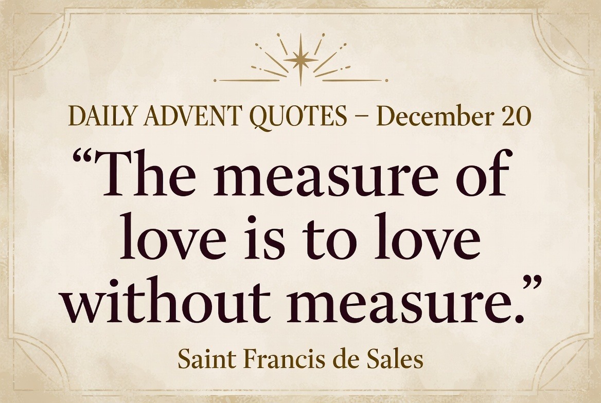 DAILY ADVENT QUOTES – December 20