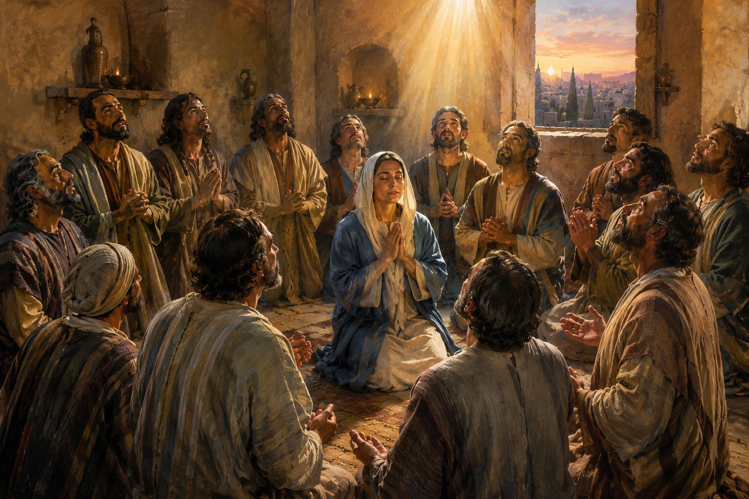 AWAITING THE HOLY SPIRIT IN THE UPPER ROOM